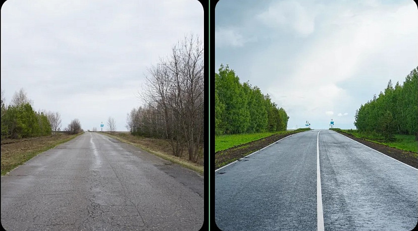В Саратовской области завершен ремонт первого объекта дорожного нацпроекта